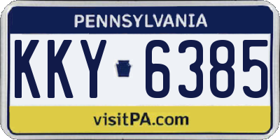 PA license plate KKY6385