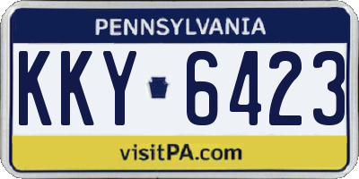 PA license plate KKY6423