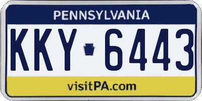 PA license plate KKY6443