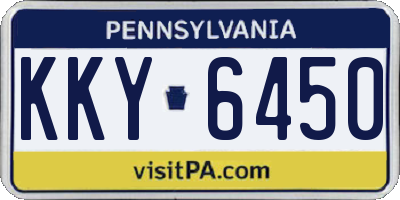 PA license plate KKY6450