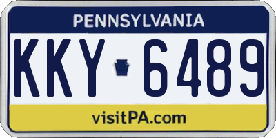 PA license plate KKY6489
