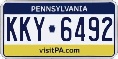 PA license plate KKY6492