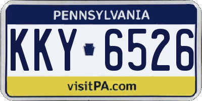 PA license plate KKY6526