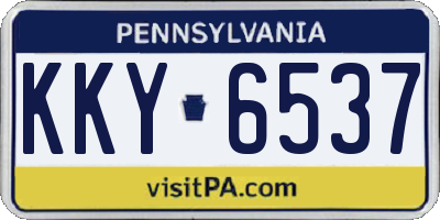 PA license plate KKY6537