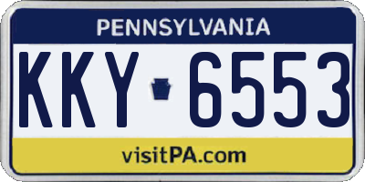 PA license plate KKY6553