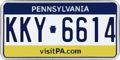 PA license plate KKY6614