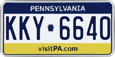 PA license plate KKY6640
