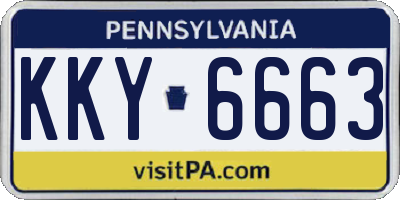 PA license plate KKY6663