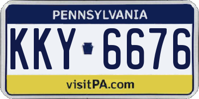 PA license plate KKY6676