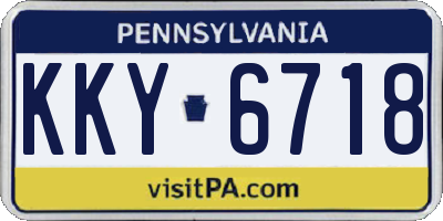PA license plate KKY6718