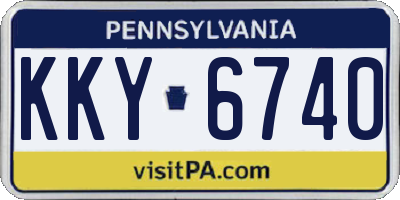PA license plate KKY6740