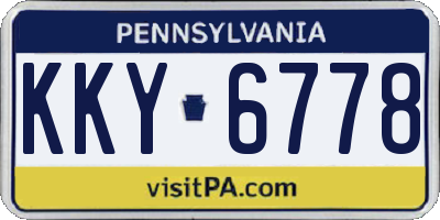 PA license plate KKY6778