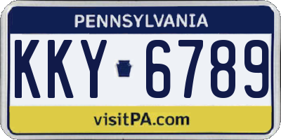 PA license plate KKY6789