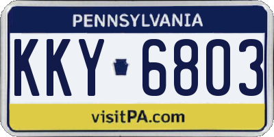 PA license plate KKY6803