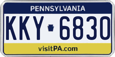 PA license plate KKY6830