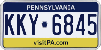 PA license plate KKY6845