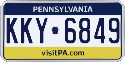 PA license plate KKY6849
