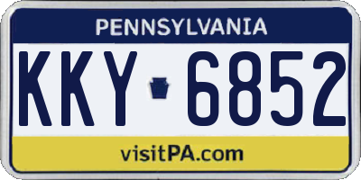 PA license plate KKY6852