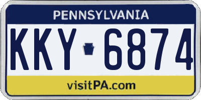 PA license plate KKY6874