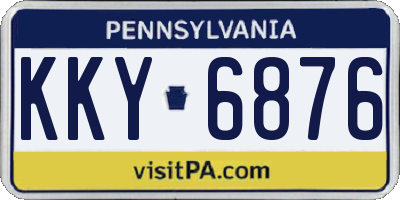 PA license plate KKY6876