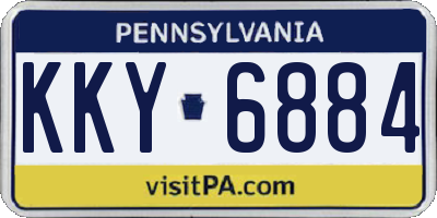 PA license plate KKY6884