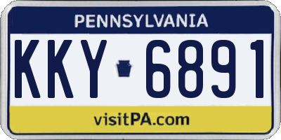 PA license plate KKY6891