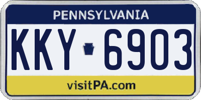 PA license plate KKY6903