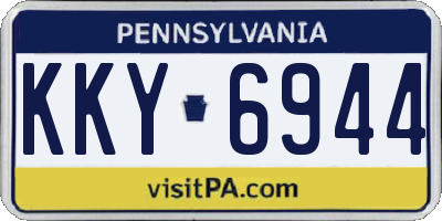 PA license plate KKY6944