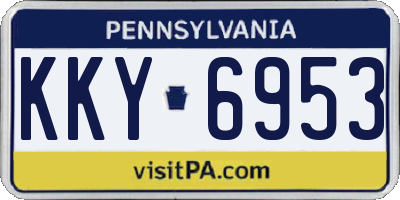 PA license plate KKY6953