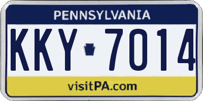 PA license plate KKY7014