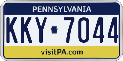 PA license plate KKY7044