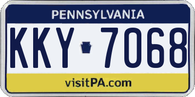 PA license plate KKY7068