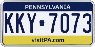 PA license plate KKY7073