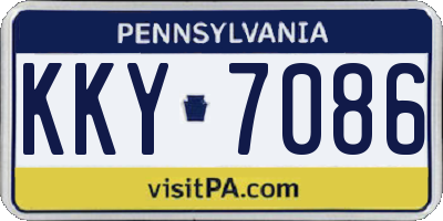 PA license plate KKY7086