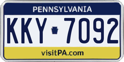 PA license plate KKY7092