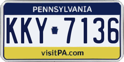 PA license plate KKY7136