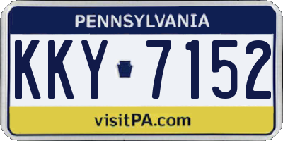 PA license plate KKY7152