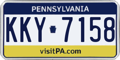 PA license plate KKY7158
