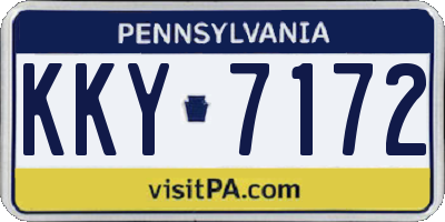 PA license plate KKY7172