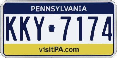 PA license plate KKY7174