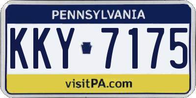 PA license plate KKY7175