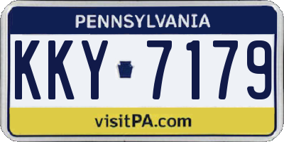 PA license plate KKY7179