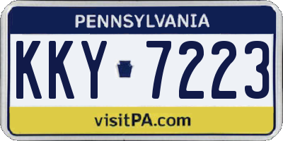 PA license plate KKY7223