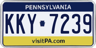 PA license plate KKY7239