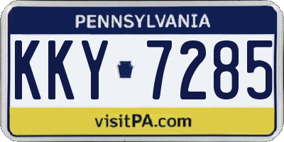 PA license plate KKY7285