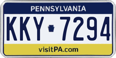 PA license plate KKY7294