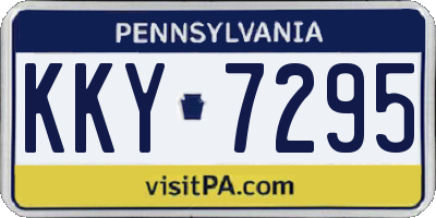 PA license plate KKY7295
