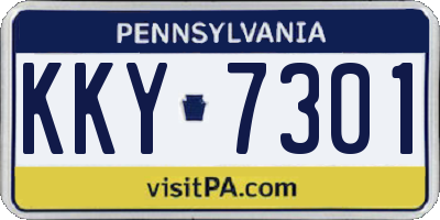 PA license plate KKY7301