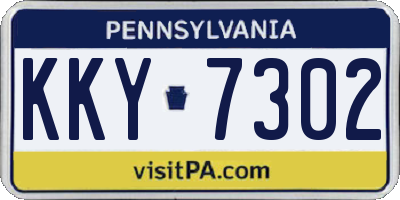 PA license plate KKY7302