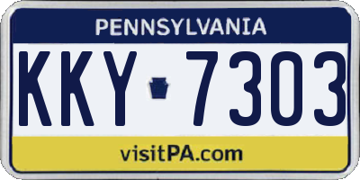 PA license plate KKY7303